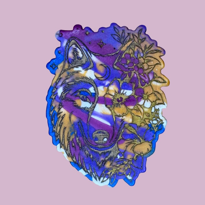 Me Time Flower Wolf Shape
