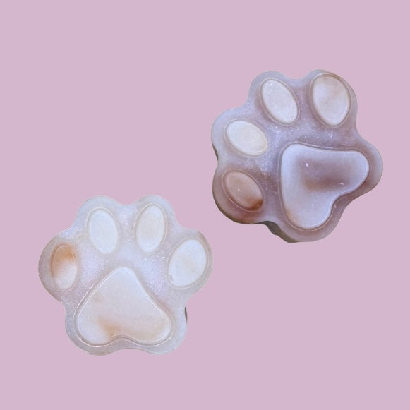 Coconut Creme Paw Print Shapes