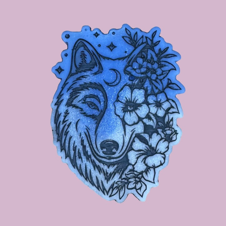 Rub It In Flower Wolf Shape