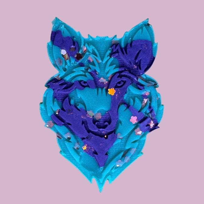 Lenny Enchanted Wildflowers Wolf Shape