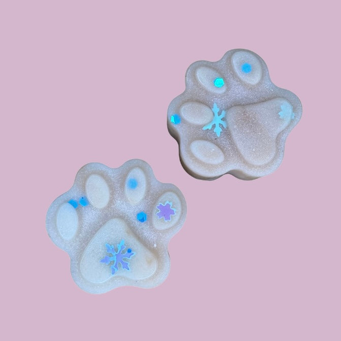 Snowflake Cookie Paw Print Shapes