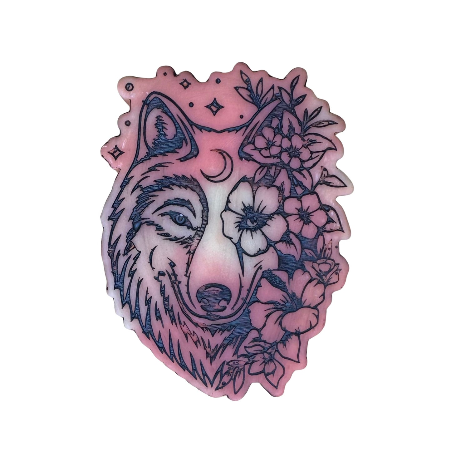 Rhubarb & Custard Flower Wolf Shape