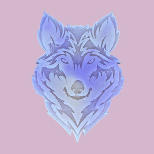 Dark Plum & Sandalwood Wolf Shape