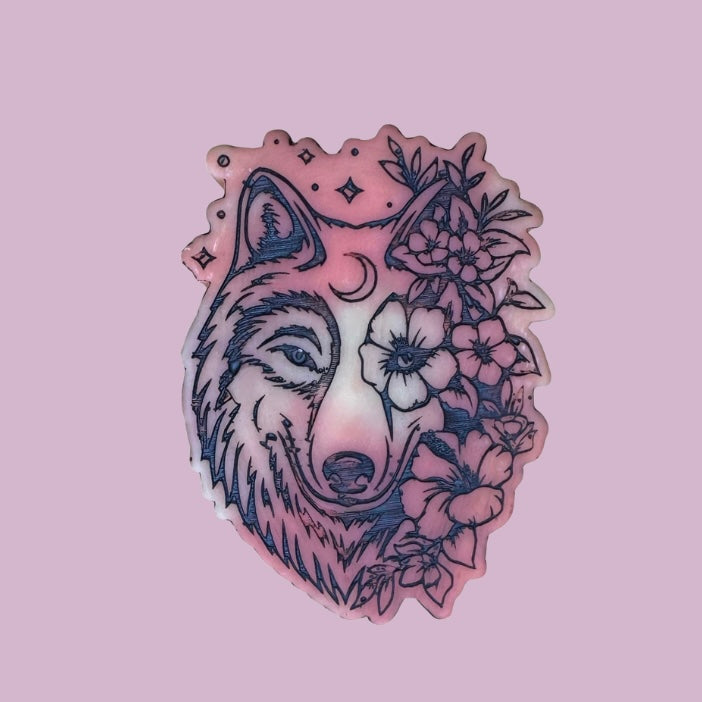 Rhubarb & Custard Flower Wolf Shape