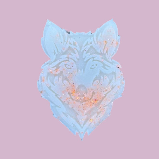 Marshmallow & White Peach Wolf Shape