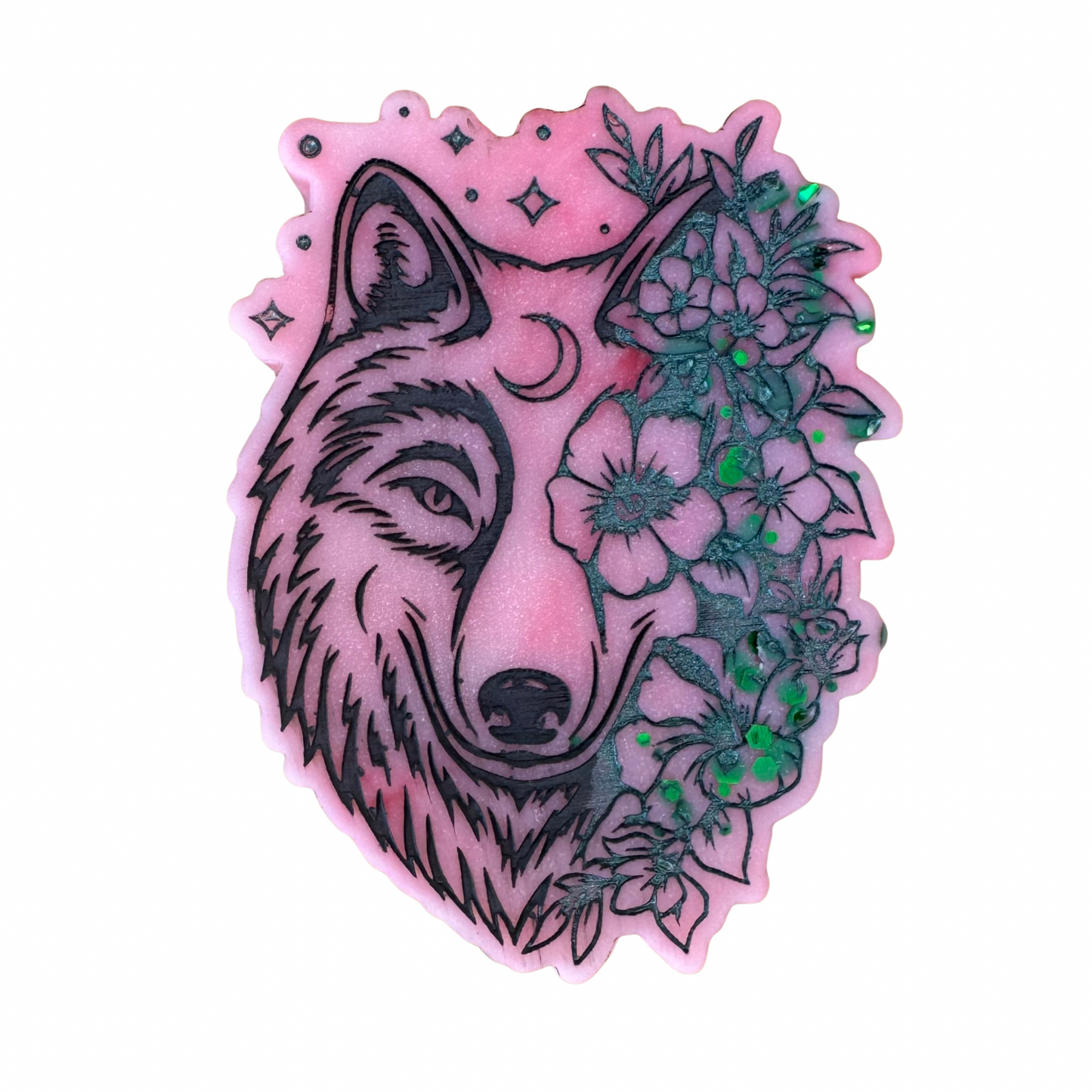 Comfy Enchanted Apple Flower Wolf Shape