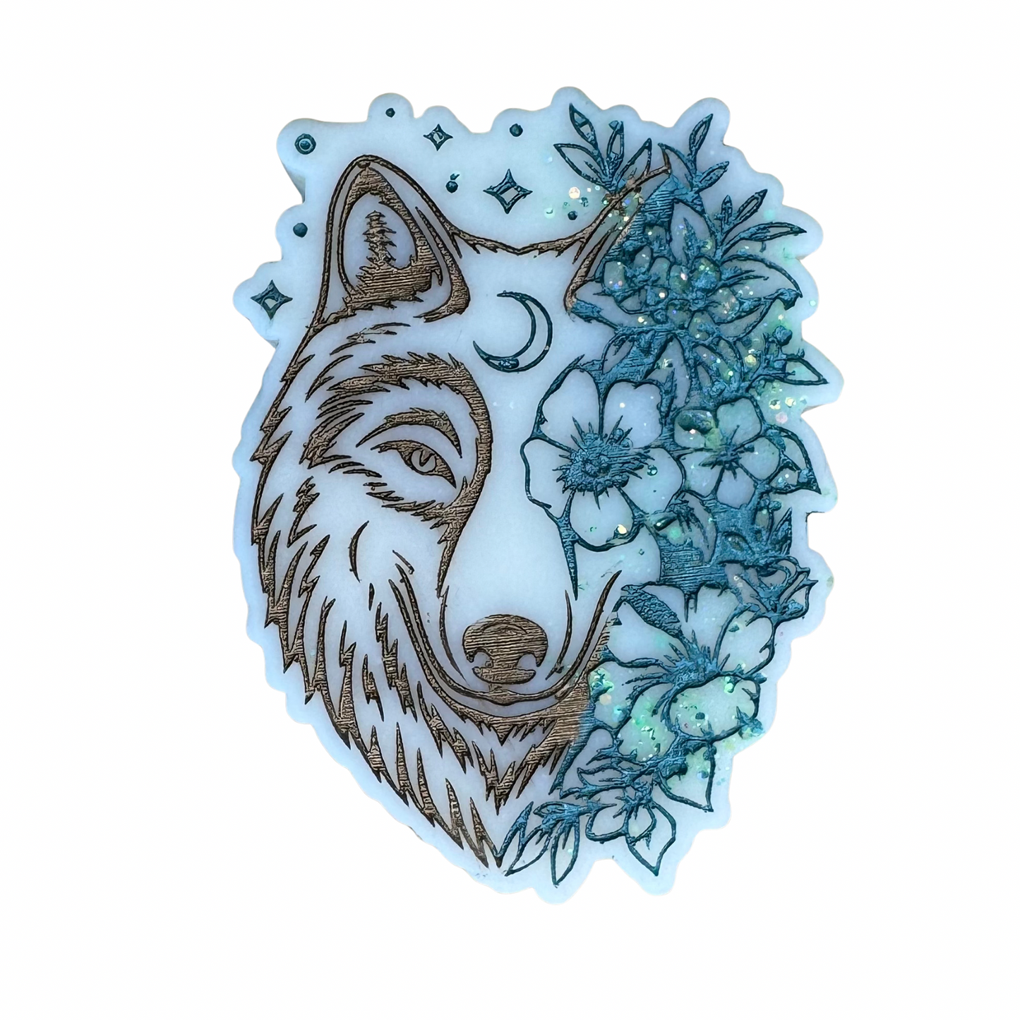 Pistachio Gelato Flower Wolf Shape