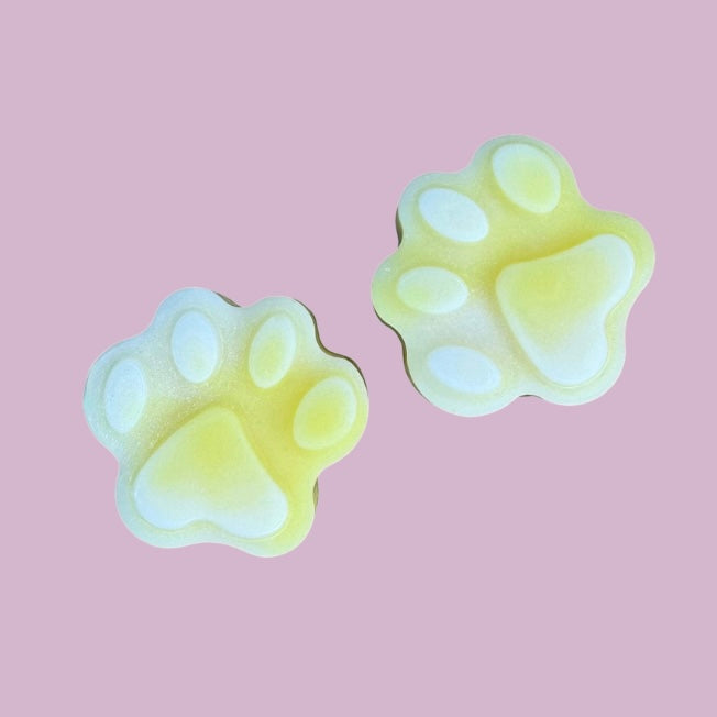 Lemon Sherbet Paw Print Shapes