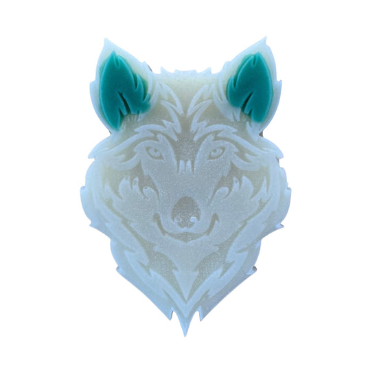 Marshmallow & Wild Mint Wolf Shape