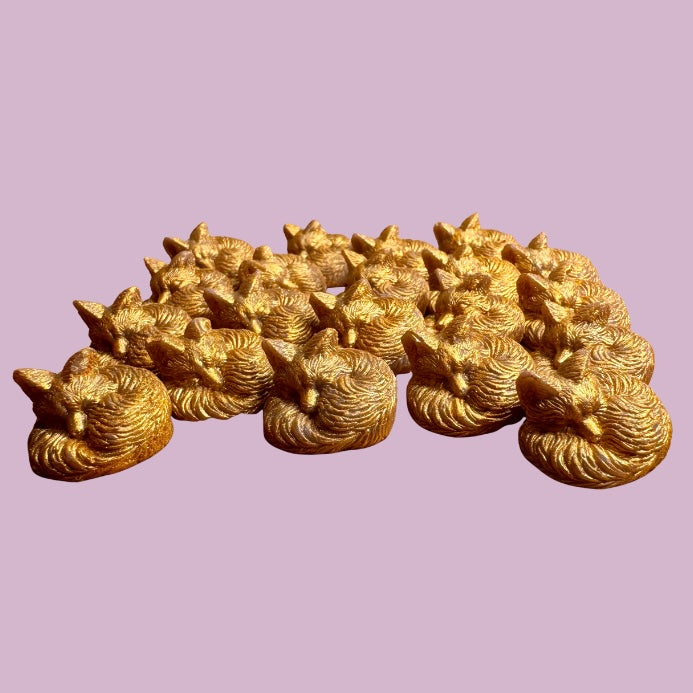 3D Mini Sleeping Foxes
