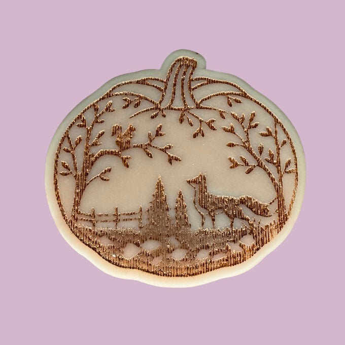 Fox Pumpkin Silhouette Shape