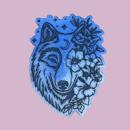 Rub It In Flower Wolf Shape