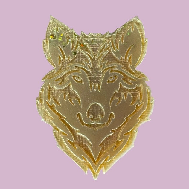 Golden Autumn Wolf Shape