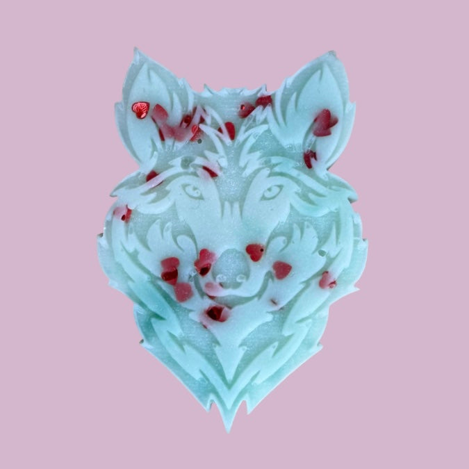 Watermelon Bubblegum Wolf Shape