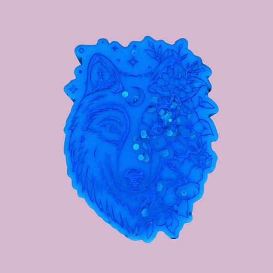 Spring Awakening Flower Wolf Shape