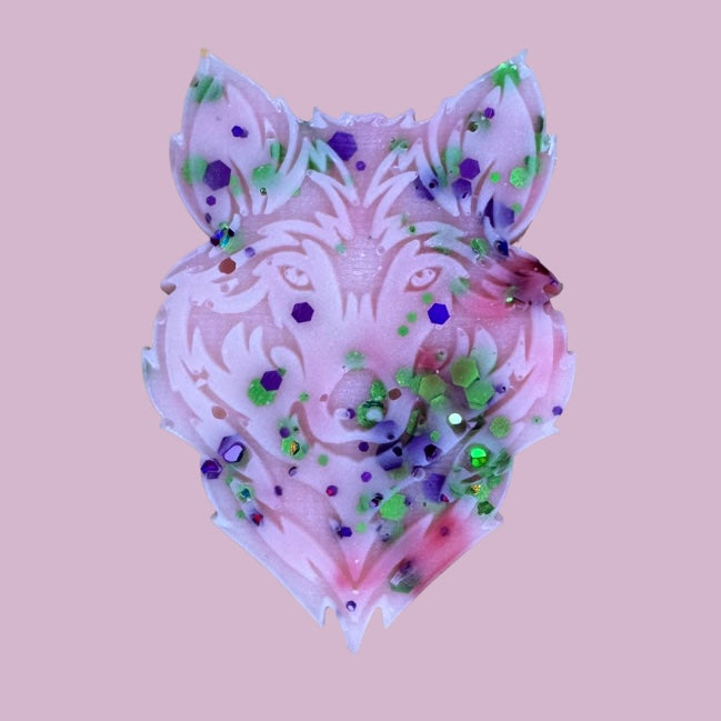 Grape Bubblegum Wolf Shape