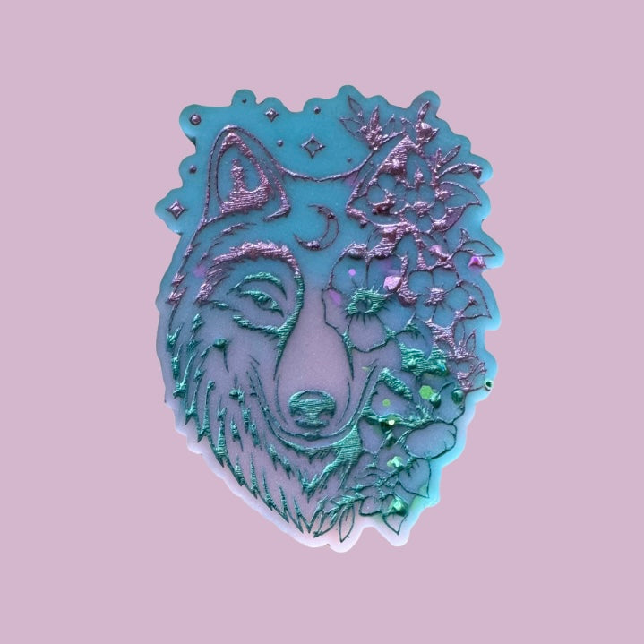 Sakura Blossom & Patchouli Essence Flower Wolf Shape