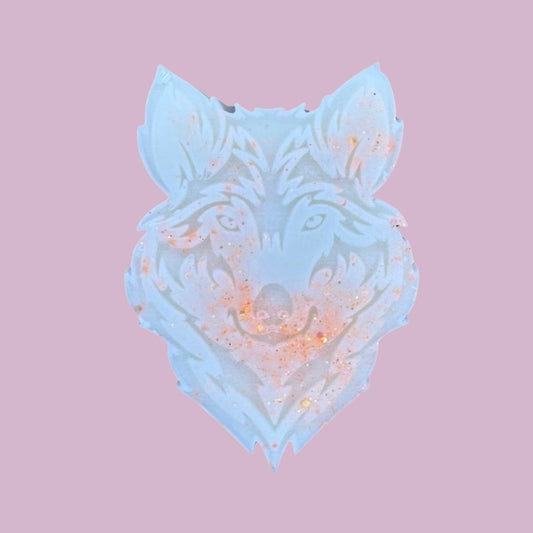 Marshmallow & White Peach Wolf Shape
