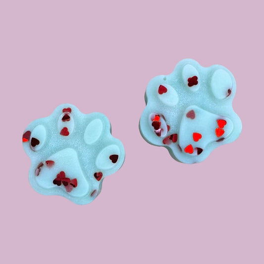 Watermelon Bubblegum Paw Print Shapes