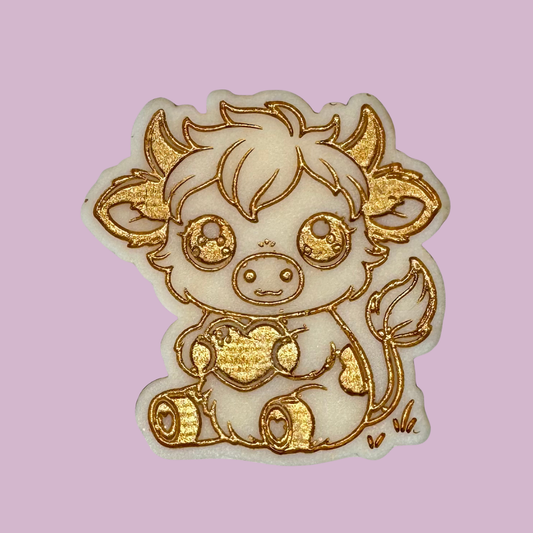 Highland Cow Valentine Shape