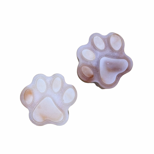 Coconut Creme Paw Print Shapes