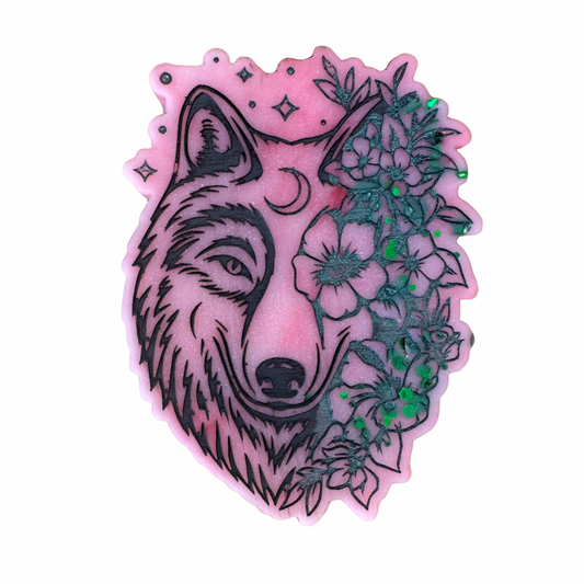 Comfy Enchanted Apple Flower Wolf Shape