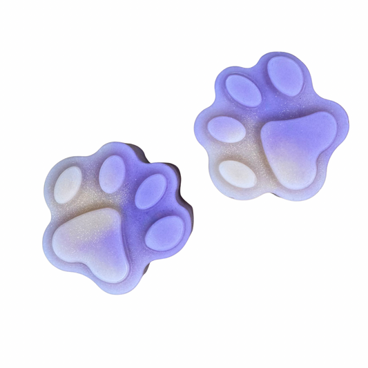 Dark Plum & Sandalwood Paw Print Shapes